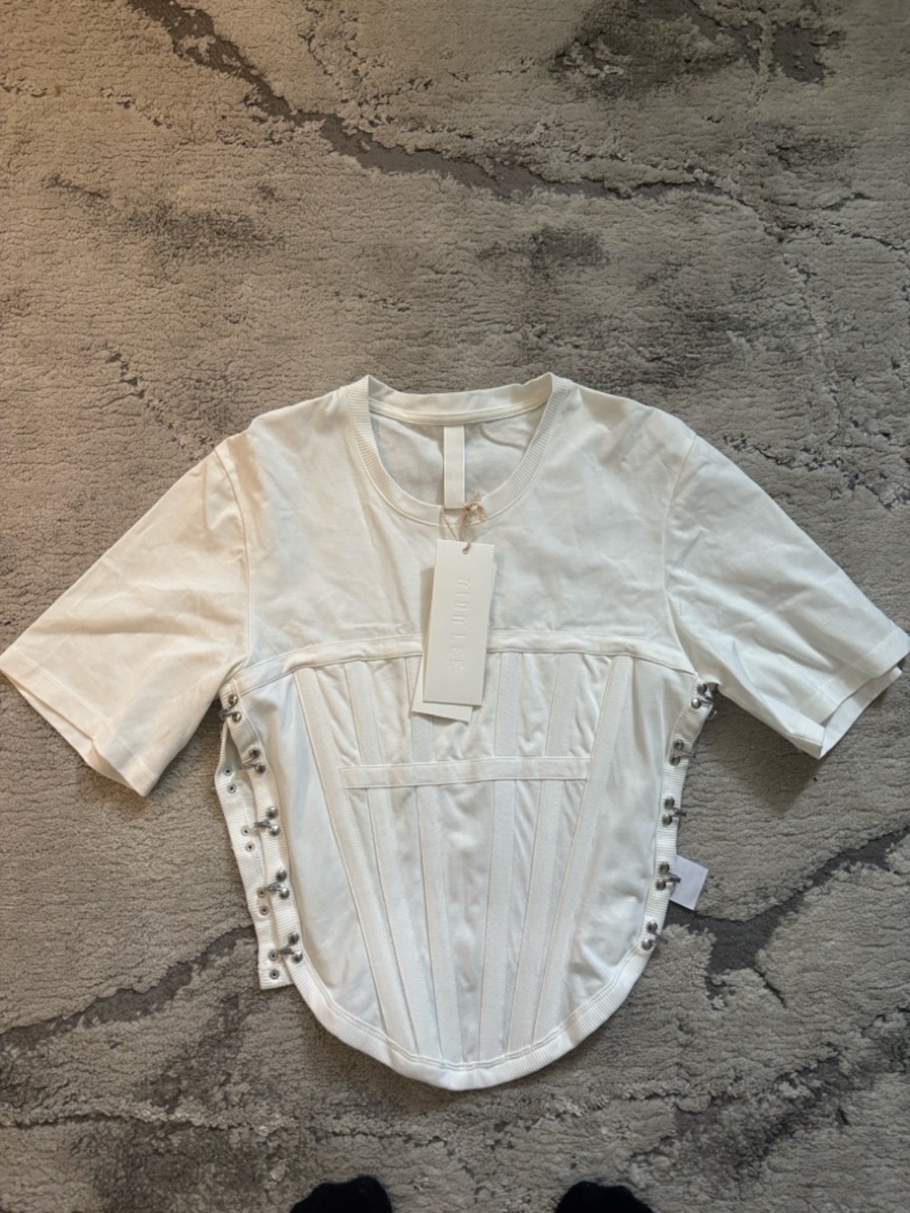 dion lee corset shirt WHITE - Picture 2 of 8